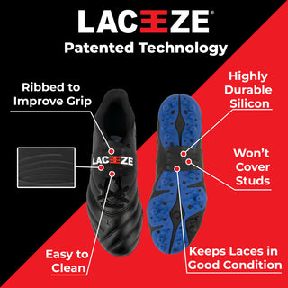 Football boot lace lock bands for children’s sports shoes