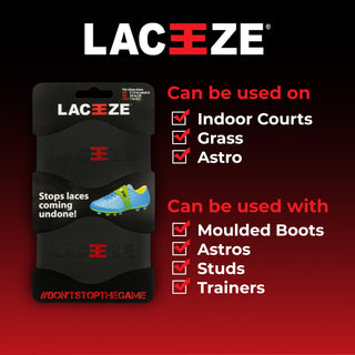 Laceeze bands stop shoelaces coming undone during sport