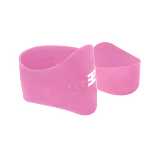 Laceeze Original silicon bands keep kids’ football laces tied in pink 